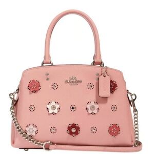 Coach Pink and Red Floral Satchel